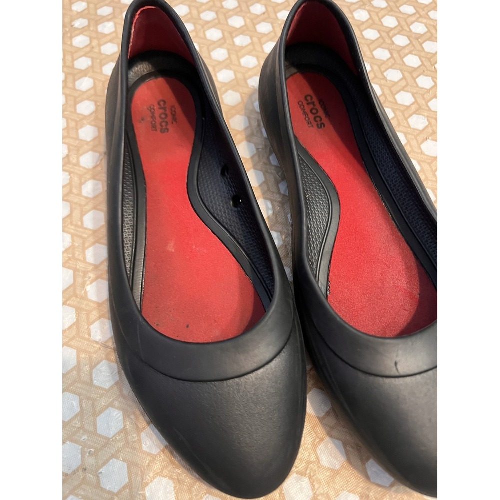 Crocs Lina Ballet Flats Womens Size 7 Comfort Slip On Casual Shoes Black